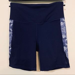 GAIAM - Womens High Rise Medieval Blue Shorts